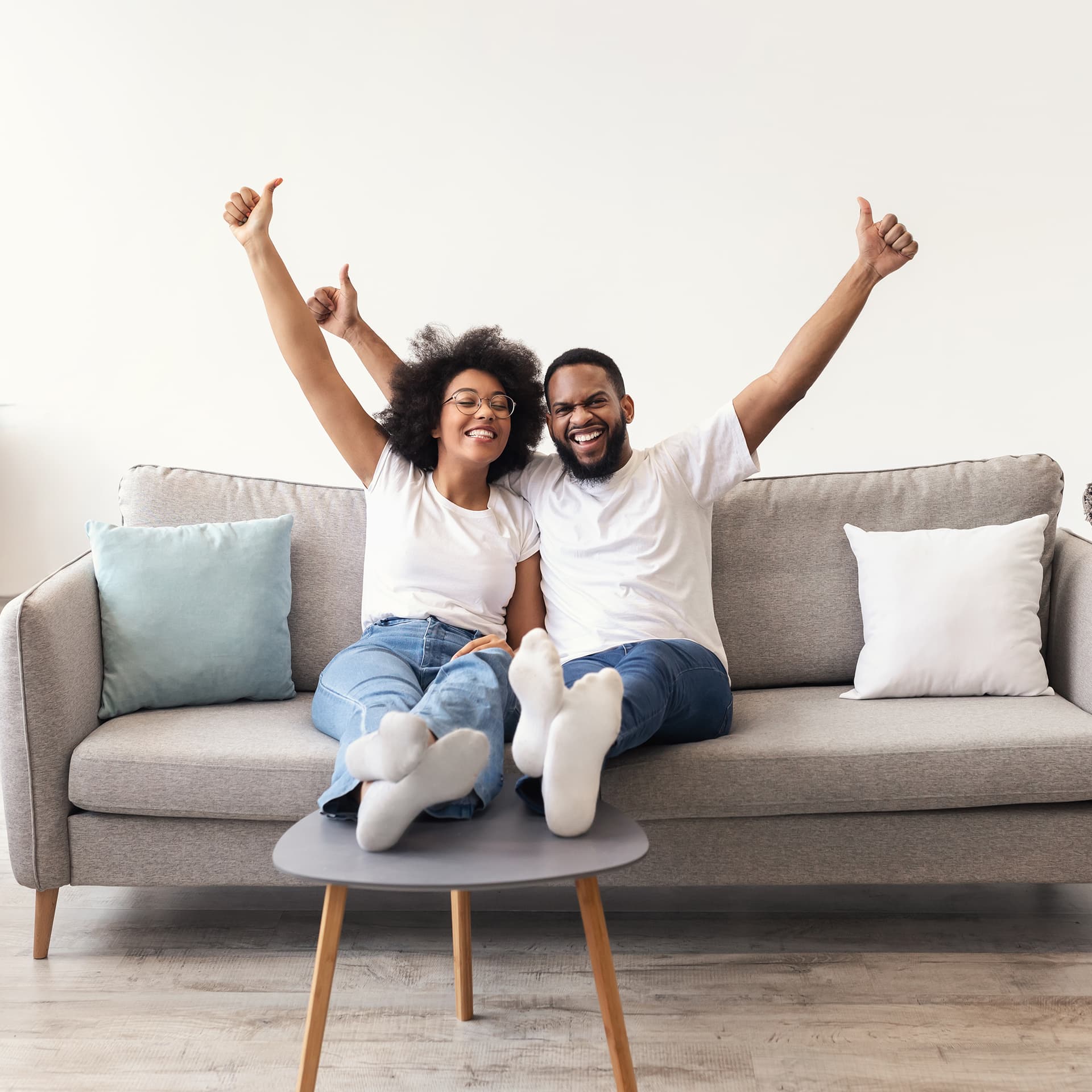 couple celebrate